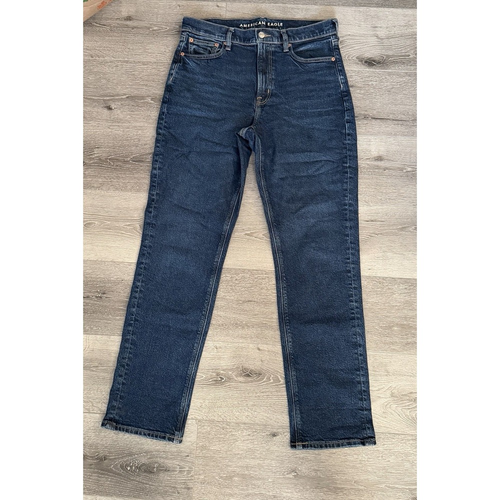 American Eagle Super High Rise Straight Jeans Women's Size 8 Short NWT Dark Wash